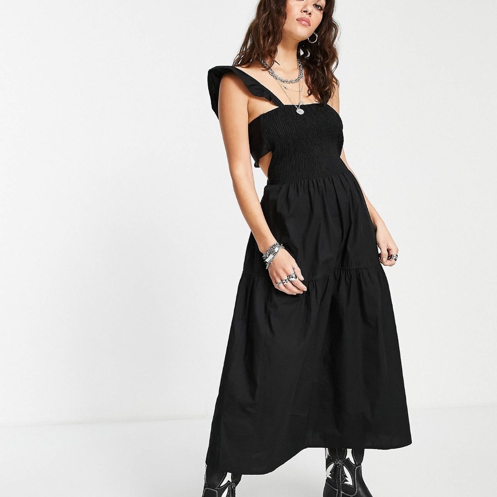 Topshop black maxi dress